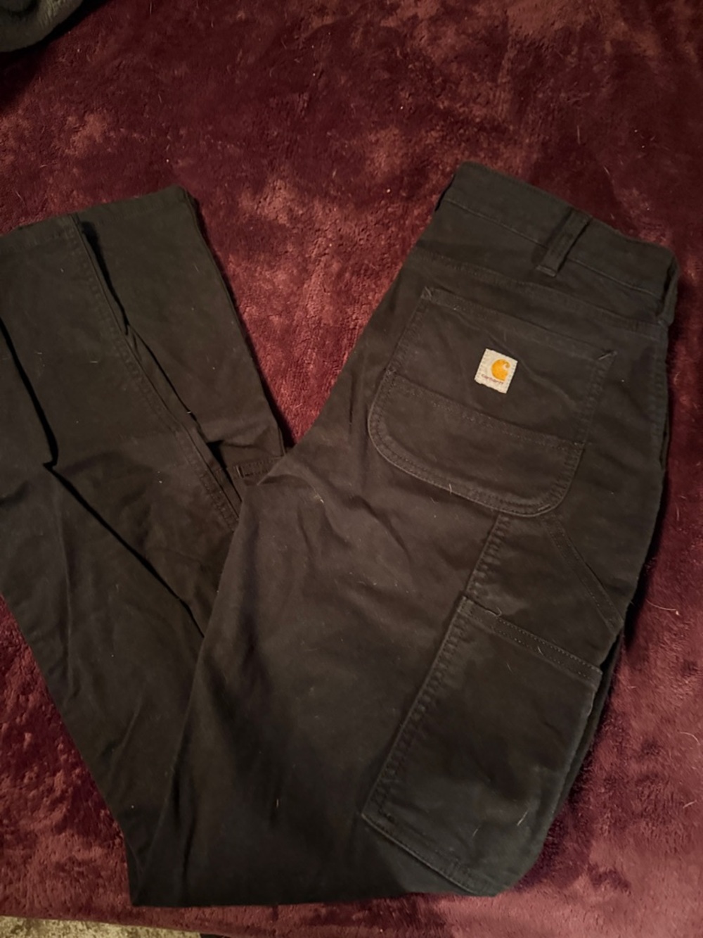 Carhartt Black Utility Work Pants with Logo Patch